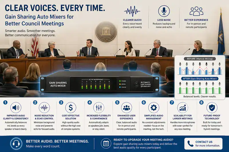 Enhance Council Meetings With Gain Sharing Auto Mixers